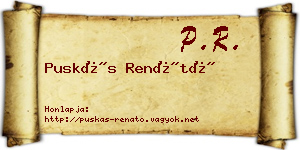 Puskás Renátó névjegykártya