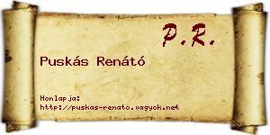 Puskás Renátó névjegykártya
