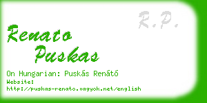 renato puskas business card