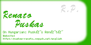 renato puskas business card